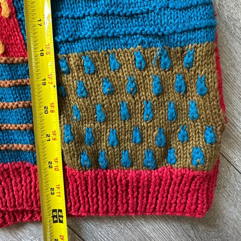Vintage Patchwork Multicolored Patchwork Autumn Cardigan - Picture 6 of 6